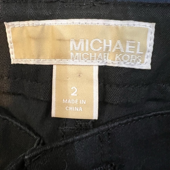 Michael Kors Black Skinny Jeans Gold Hardware Size 2 - Picture 2 of 6